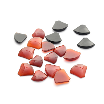 wholesale natural fan-shaped red agate beads