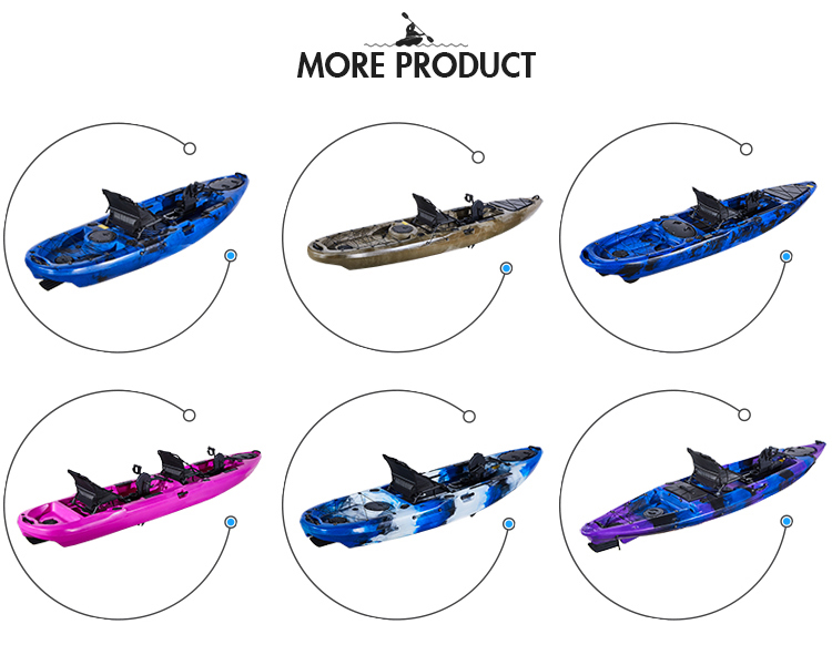 Factory wholesale Single sit on top Ocean plastic foot pedal fishing kayak with wheels for sale