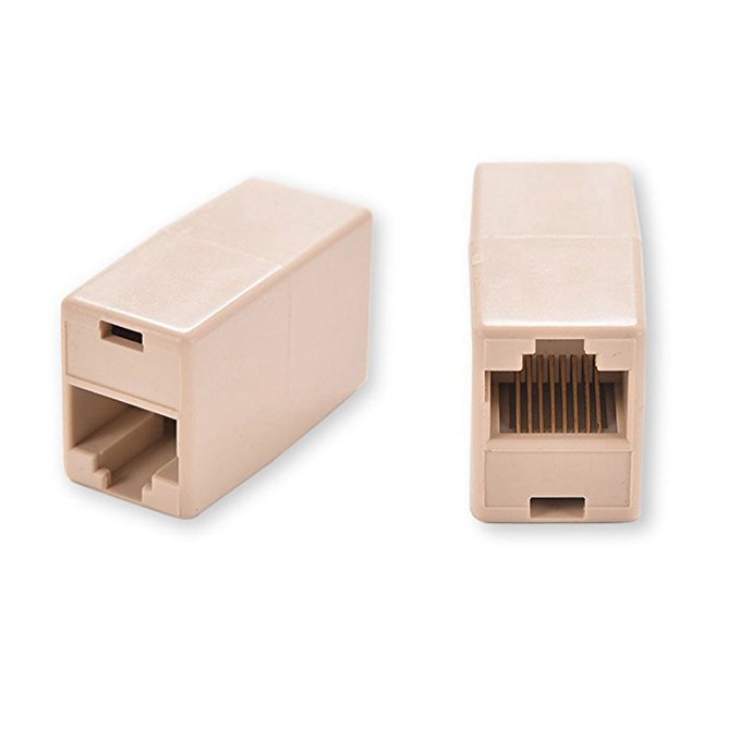 RJ45 In-Line Coupler Cat7/Cat6/Cat5e Ethernet Cable Extender Adapter Keystone Jack