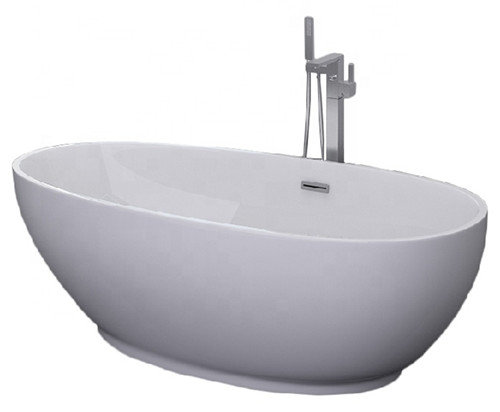 60 Inch Stand Alone Bathtubs Seamless Connected Freestanding Bathtub