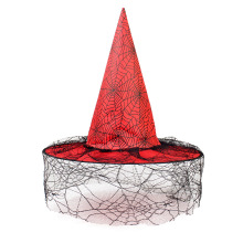 Halloween Party Decor: Purple, Red, and Black Witch Hats for Women's Adult Witch and Vampire Costumes Accessories