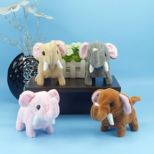 Children's electric toys elephant baby pet plush toys elephant can call and walk children's soft plush fabric big white elephant