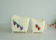 square paper rope weaving handicraft basket