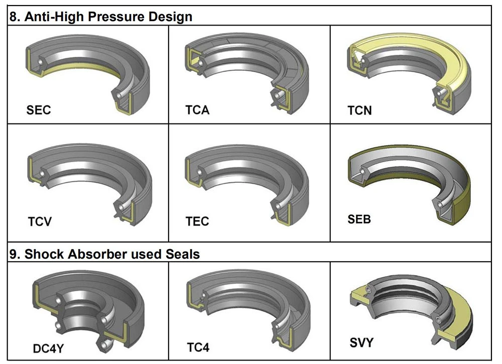 NBR/FKM Tg4 Double Lip Oil Seal for Reciprocating-Shaft Applications