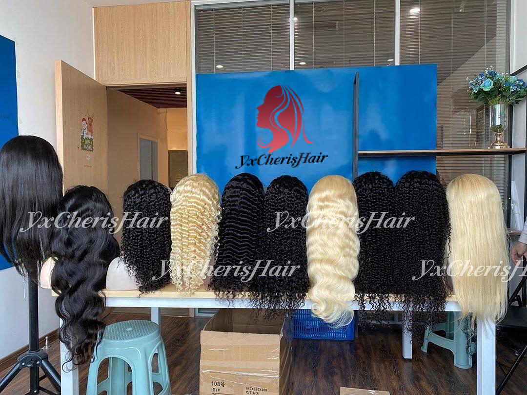 Wholesale Factory Human hair wig,#613 front lace wig can be dyed,Brazilian hair Straight Lace frontal wigs with baby hair