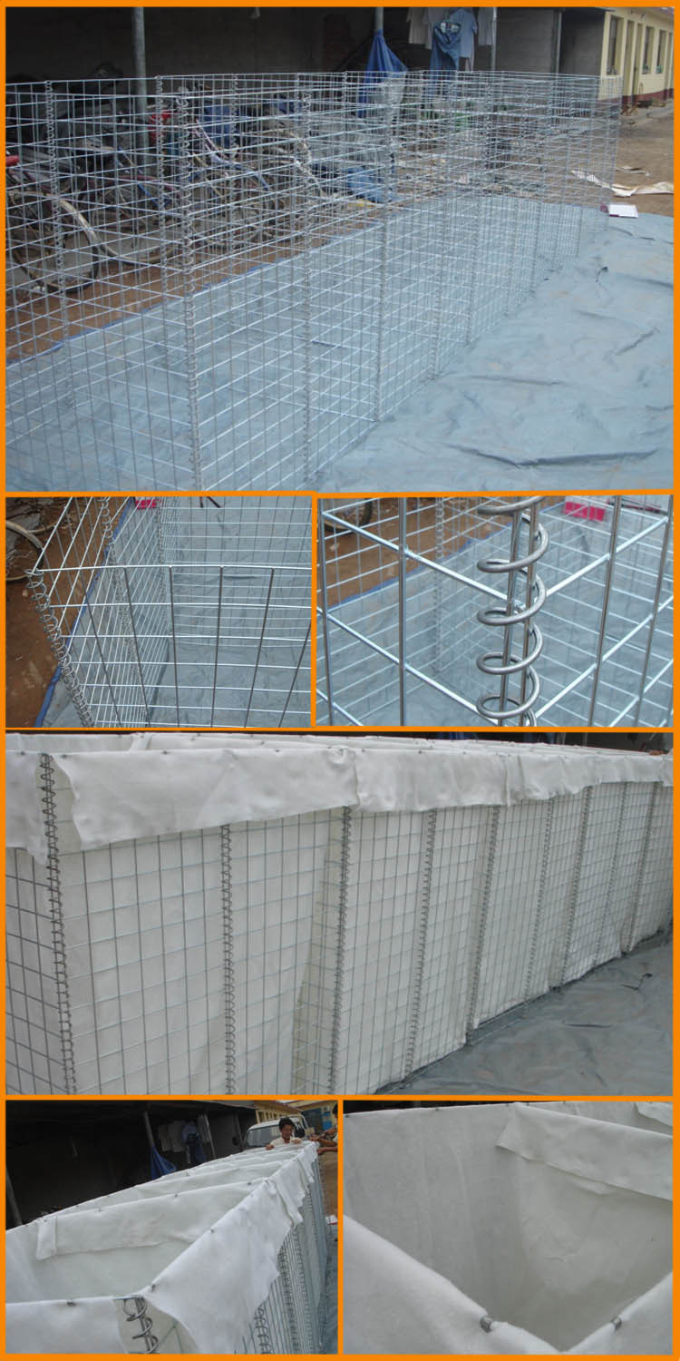 Flood barrier welded boxes / Military Bastion / military barrier military barrier system