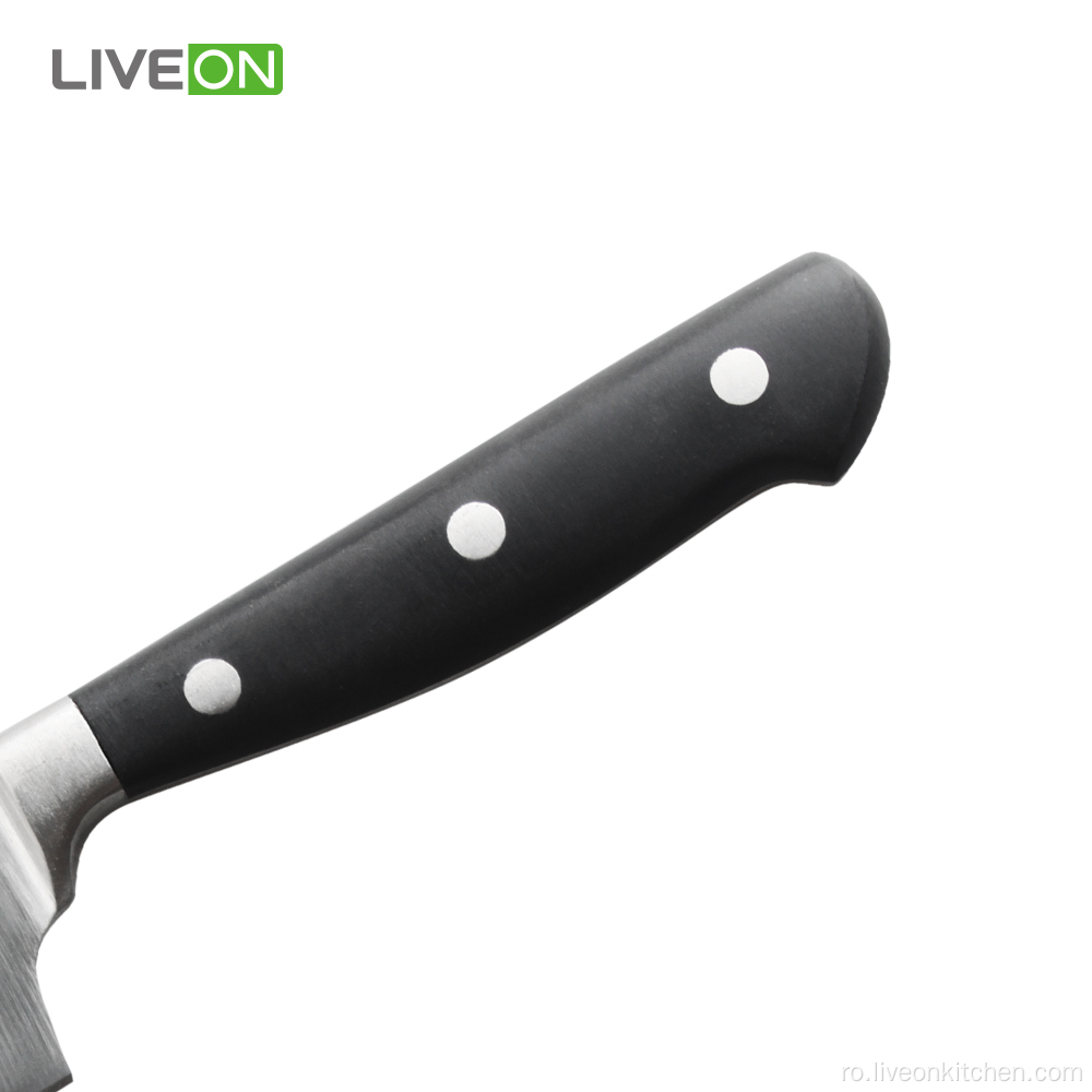 5 inci POM mâner din oțel cuțit Santoku