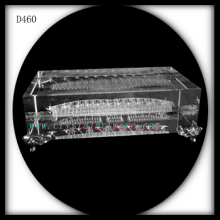 3d laser engraved image inside crystal block