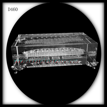 3d laser engraved image inside crystal block