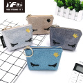 Popular simple color embroidery partysu pu pencil case