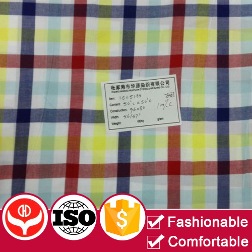 Hot sales different market style 100% cotton yarn dyed shirting fabric