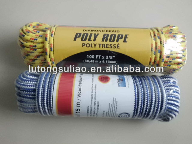 16 ply pp rope, pp braided rope, braided rope fo sale