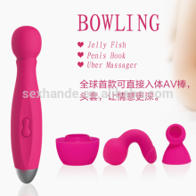 Silicone sex toys magic wand vibrator attachment offers various pleasure