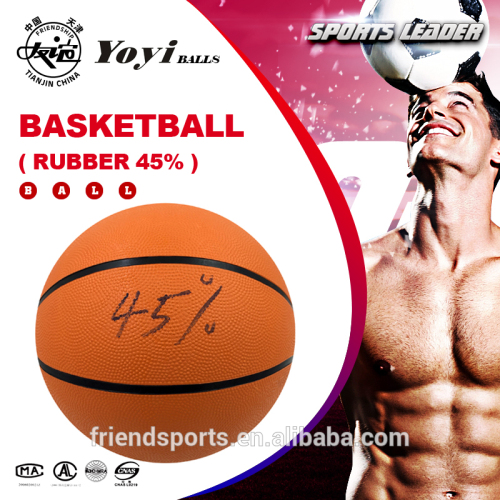 45% natural rubber content for outdoor basketball