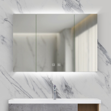 Wall-Mounted Lighted Bathroom Medicine Cabinets with Mirrors