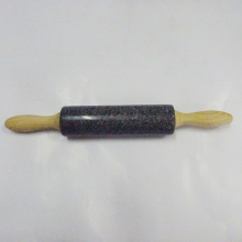 Black Marble rolling pin with wooden handle