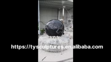 Large outdoor stone spinning fountain marble floating ball water fountain