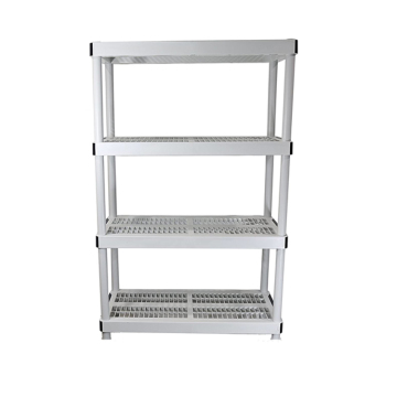 4-Tier Ventilated Plastic Storage Shelving Unit HD 36x18x53