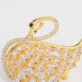 Sanko Strass Swan Pearl Designer Broche Pins