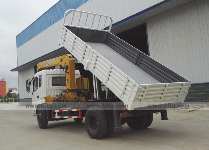 RHD dump truck mounted crane