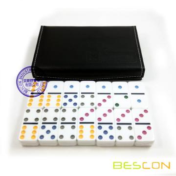 Boîte d&#39;emballage en cuirtte personnalisée pour domino ou dés