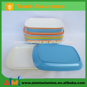 two tone color melamine oval plate