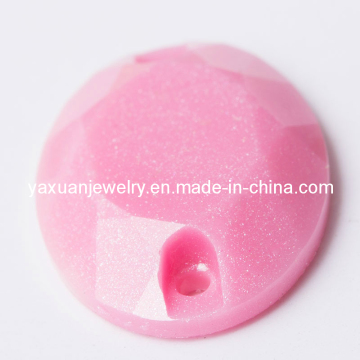 Polyresin Button Flatback Resin Stone