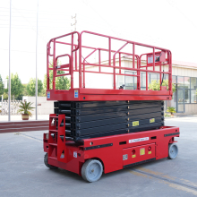Aerial work lift platform transportation flatbed truck