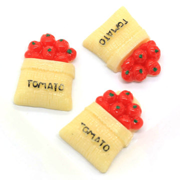 Parte posteriore piatta Pomodori dolci Frutta Decor Perline 100 pezzi Artigianato fatto a mano Articoli fai-da-te Ornamenti per frigorifero Perline Charms Negozio di gioielli