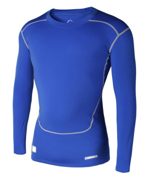 Hot sale Blank plain blue activewear fitness tight shirts