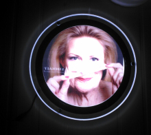 D= 300MM Round Acrylic Panel LED Backlit Advertising Light Boxes Wall Mounted Acrylic Illuminated Signs