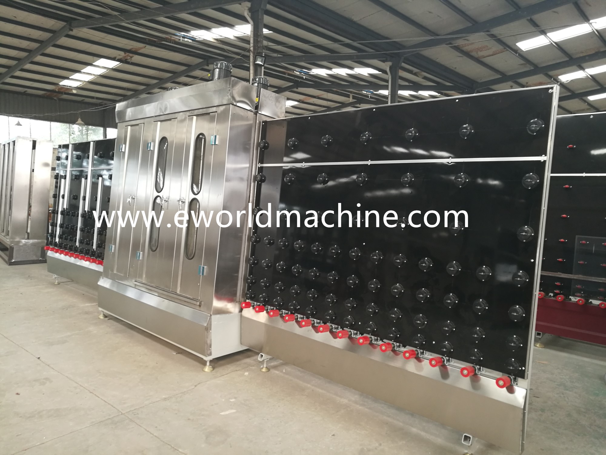 Automatic Vertical glass washing machine with open top