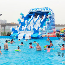 Customize Kids water inflatable water slides for pond