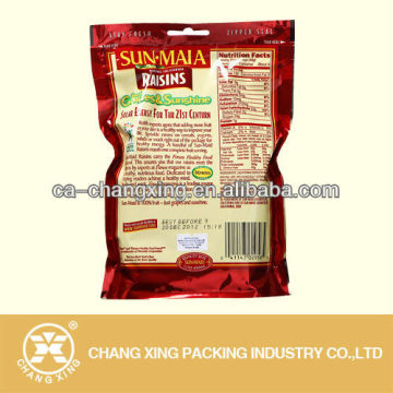 food grade plastic bag for raisins packaging