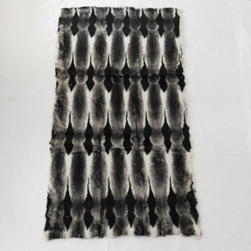 China fur factory wholesale 24"x48" dyed rabbit fur rug rabbit skin plate