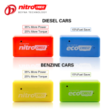 Plug and Drive NitroOBD2 Performance Chip Tuning Box for Benzine Cars