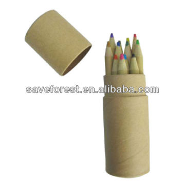 3.5" mini color pencil tubes packaging 12 pcs tube pencil