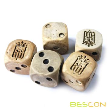 Custom Engraving Handmade Simulated Old Bone Game Dice