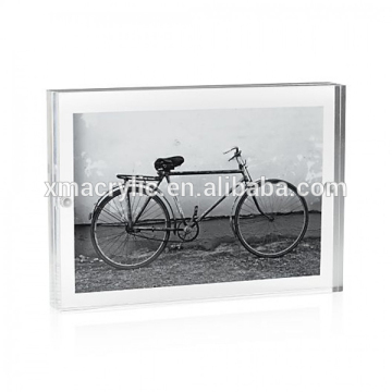 Double sided acrylic photo frame with magnets