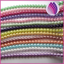 High quality 4mm imitation round glass pearl string