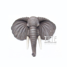 Wall art decoration resin fiberglass elephant head statue