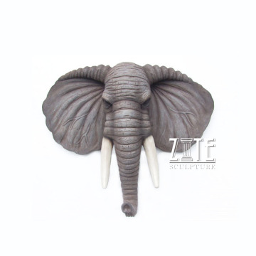Wall art decoration resin fiberglass elephant head statue