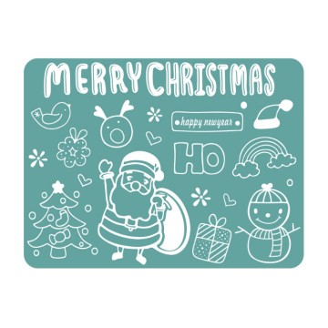 Merry Christmas Design Silicone Placemat for Kids