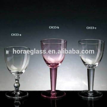 wholesale crackle tall glass candleholder with clear trumpet stem,colored candle jars,pink crystal candleholders