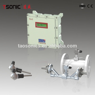 Fixed mounted ultrasonic flow rate heat meter inline
