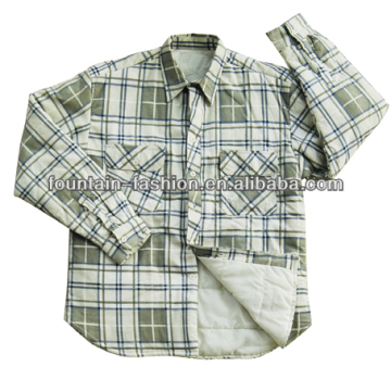 MEN Yarn dyed flannel padding Shirt