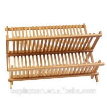 All handmade bamboo folding dish rack,plate racks