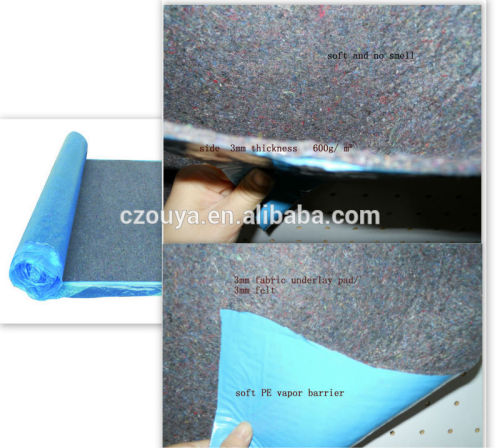 3mm acoustical sound insulation felt underlay