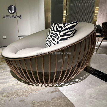 Italian Design Stainless Steel Base Comfortable Egg Bubble Sofa Chair