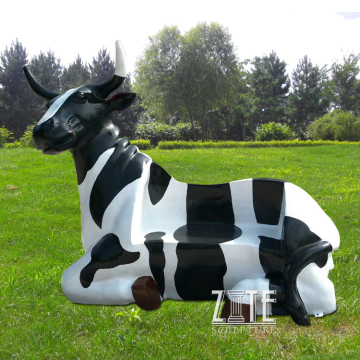 Garden Decoration Hot Sale resin fiberglass cow bench